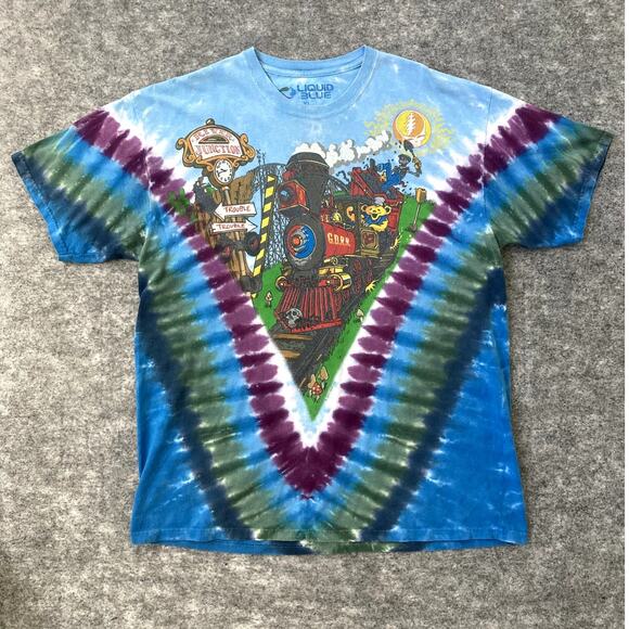 Grateful Dead tie dye shirt mens XL 70s retro Jerry Garcia hippie trippy - Picture 1 of 10